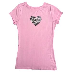 Handmade Reworked Kittie graphic fitted tee